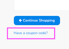 Applying a coupon on cart page